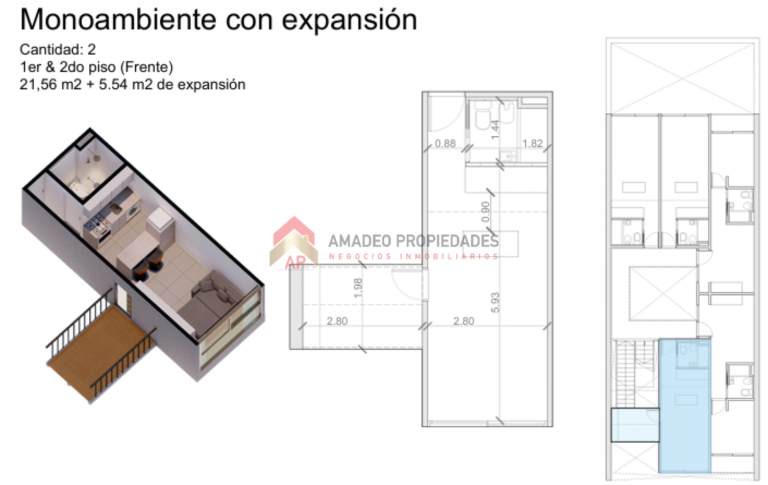 Monoamb de pozo con balcon en 1er piso al frente. Ubicado en San Martin 632, Lomas de Zamora